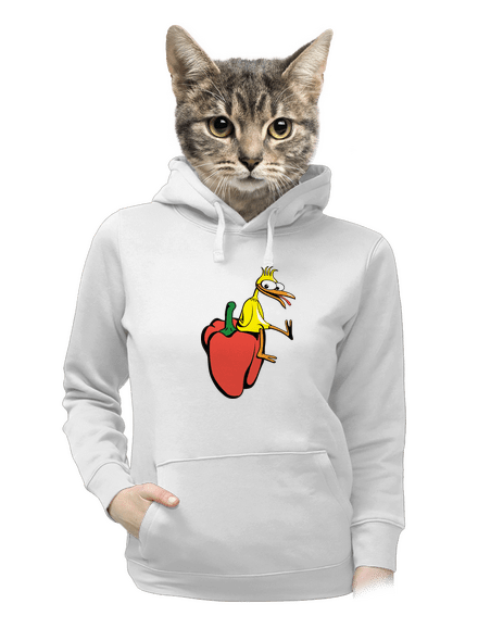 Kuře na paprice dámská mikina klokanka White