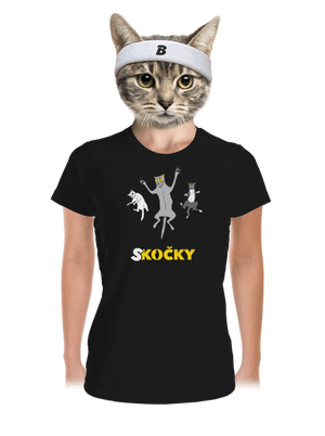 Skočky dámské sportovní tričko Black