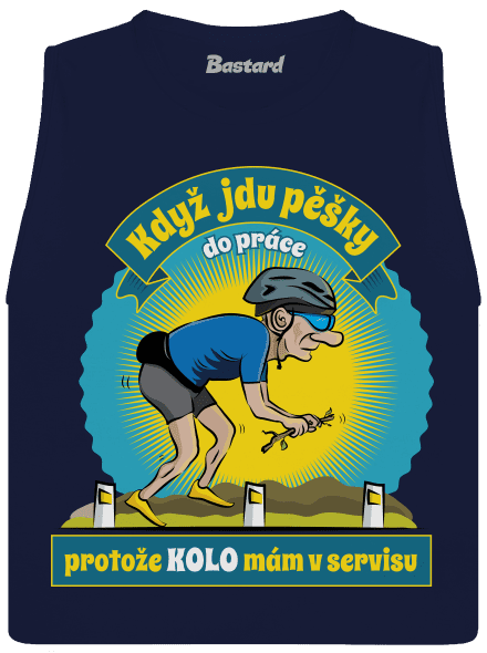 Závislost na kole dámské tílko volné Navy