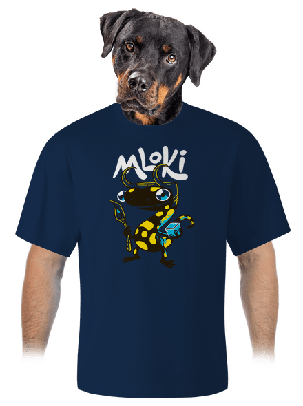 mLoki unisex tričko oversized Midnight Blue