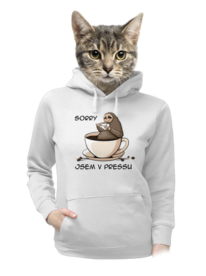 V pressu dámská mikina klokanka White