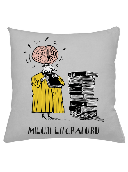Miluji literaturu polštář Pacific Grey
