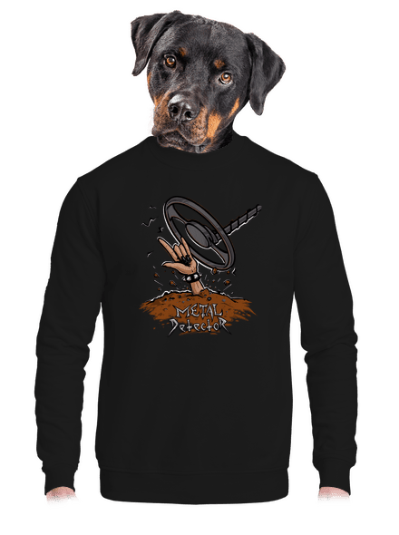 Metal detector unisex mikina bez kapuce Black