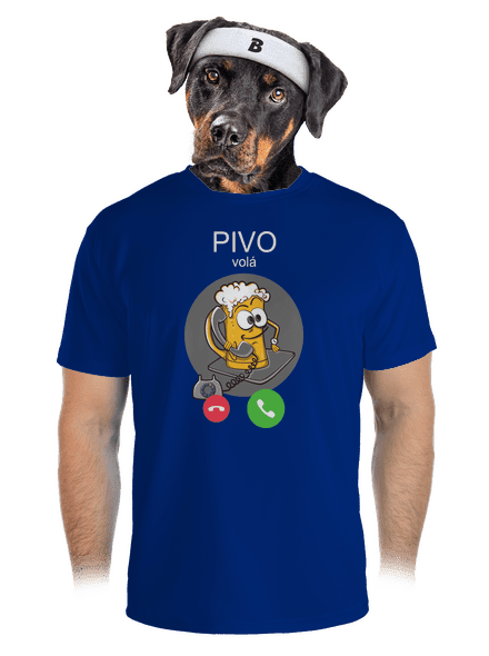 Pivo volá pánské sportovní tričko Royal Blue Mal