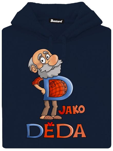 D jako děda pánská mikina klokanka Navy