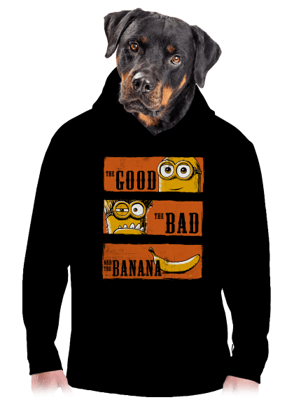 Hodný zlý a banán pánská mikina klokanka Black