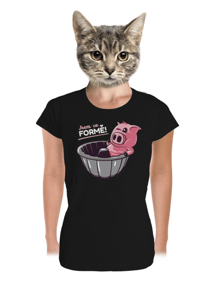 Ve formě dámské tričko premium Black