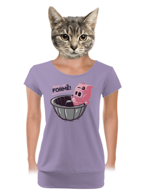 Ve formě dámské tričko s lemem Lavender