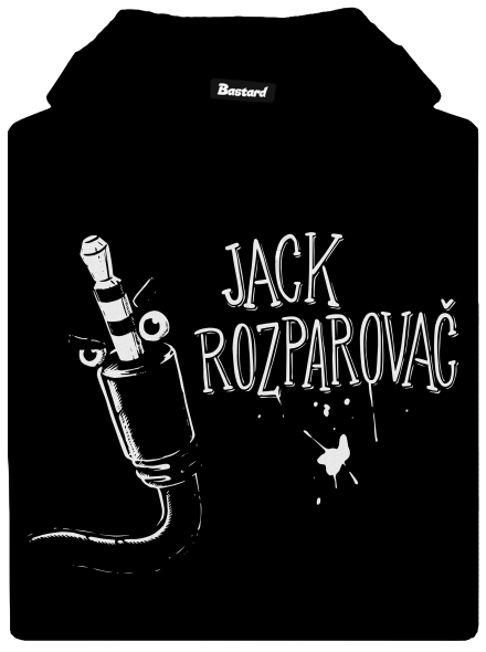 Jack Rozparovač pánská mikina klokanka Black
