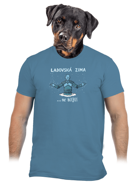 Ladovská zima se blíží pánské tričko Stone Blue