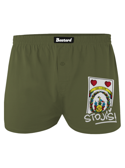 Karty Prší pánské trenky Khaki
