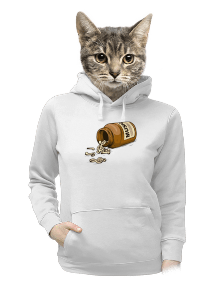 Music Pills dámská mikina klokanka White