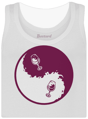 Jin Jang víno dámské tílko klasické White