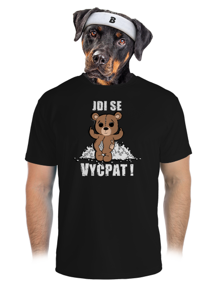 Jdi se vycpat pánské sportovní tričko Black