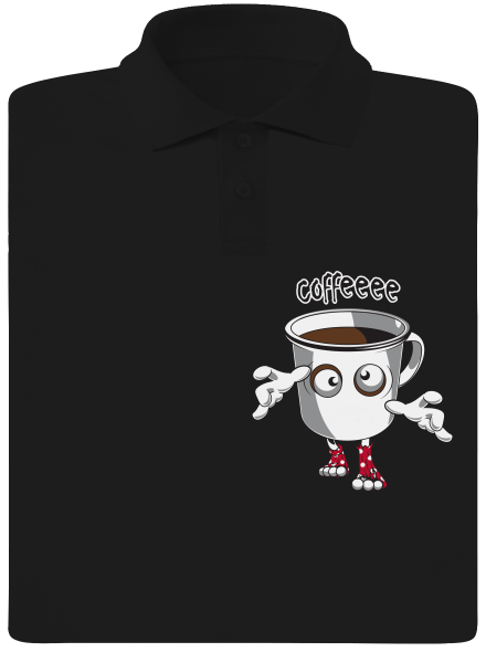 Zombie kafe pánská polokošile Black