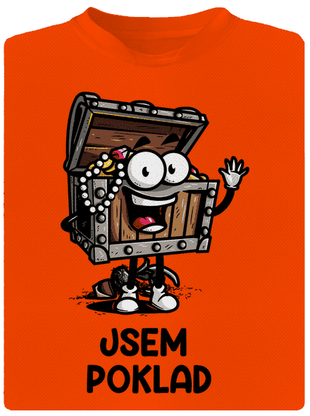 Jsem poklad pánské sportovní tričko Neon Orange