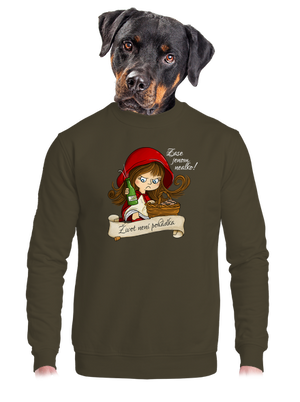 unisex mikina bez kapuce