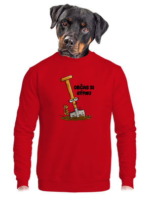 Občas si rýpnu unisex mikina bez kapuce Red