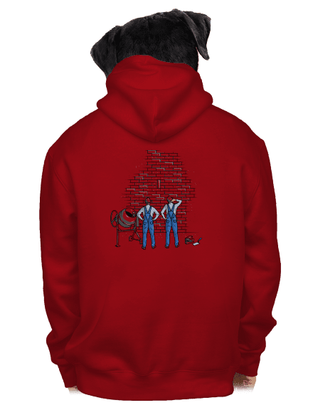 Zedníci pánská mikina na zip Red