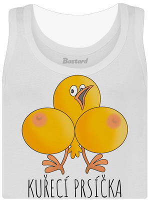 Kuřecí prsíčka dámské tílko klasické White