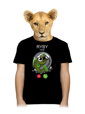 Ryby volají dětské tričko Black