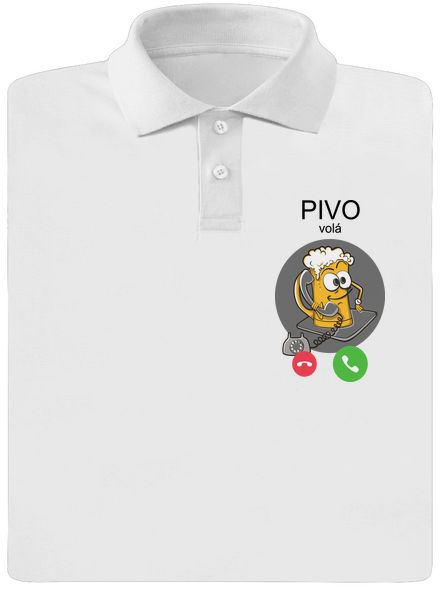 Pivo volá pánská polokošile White