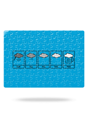 Předpověď počasí puzzle White