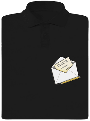 Dopis učitelce pánská polokošile Black