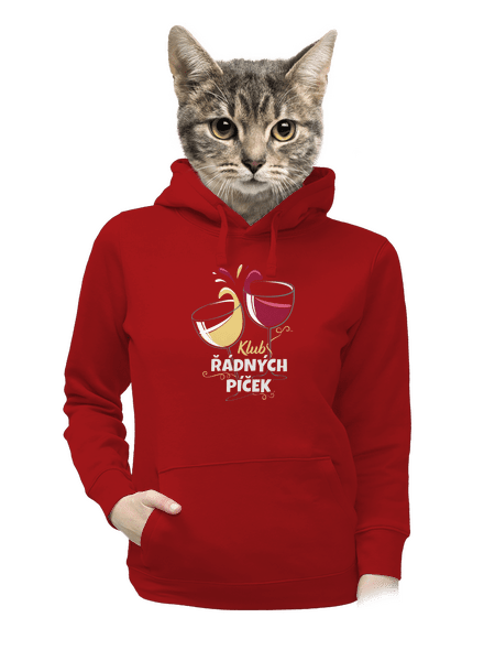 Klub řádných píček dámská mikina klokanka Red Mal