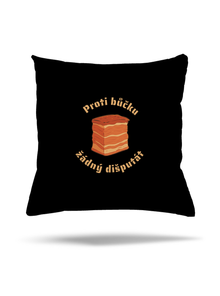 Proti bůčku žádný dišputát polštář Black