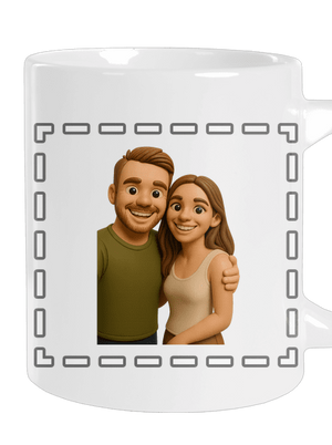 3D plastelína z vlastní fotky velký hrnek White