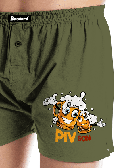 Pivson pánské trenky Khaki
