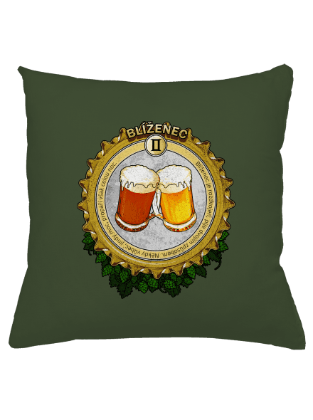 Pivní horoskop: Blíženec polštář Olive Green