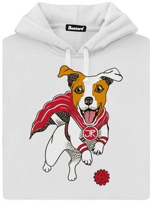 Jack Russell dámská mikina klokanka White