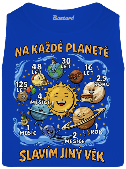 Věk na planetách pánské tílko Royal Blue