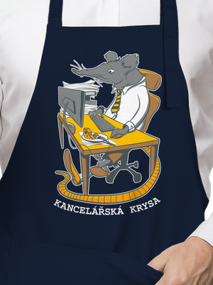 Kancelářská krysa zástěra Navy