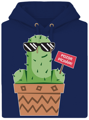 Pozor píchám unisex mikina premium Navy