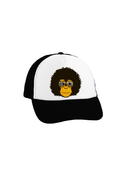 Retro opičák kšiltovka truckerka Black cap