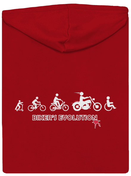 Bikers evolution pánská mikina na zip Red