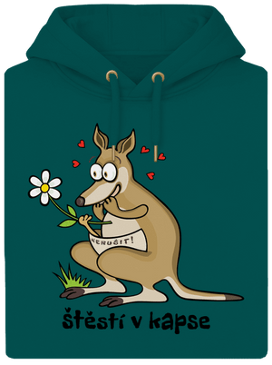 Štěstí v kapse unisex mikina premium Emerald Green