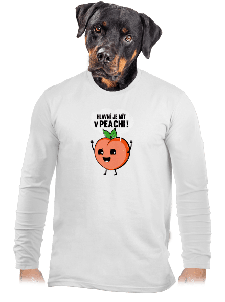 V peachi pánské dlouhý rukáv White