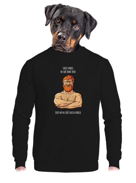 Chuck Norris unisex mikina bez kapuce Black