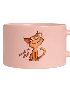 Pojď se lísat hrnek makronka Pink Macaron