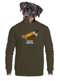 unisex mikina bez kapuce