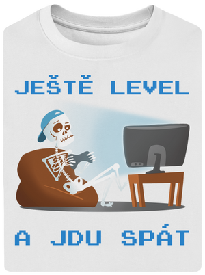 Ještě level unisex tričko oversized White