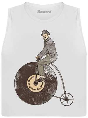 Na čem ujíždíš dámské tílko volné White