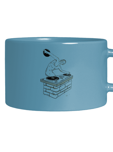 DJ Discobolos hrnek makronka Blue Macaron