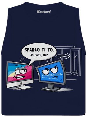 Mac vs. Windows dámské tílko volné Navy