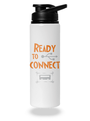 USB připojení lahev na vodu White