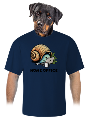 Šnekův home office unisex tričko oversized Midnight Blue